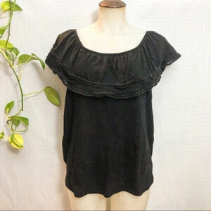 𝅺jejersey Knit Black fashion top 💚